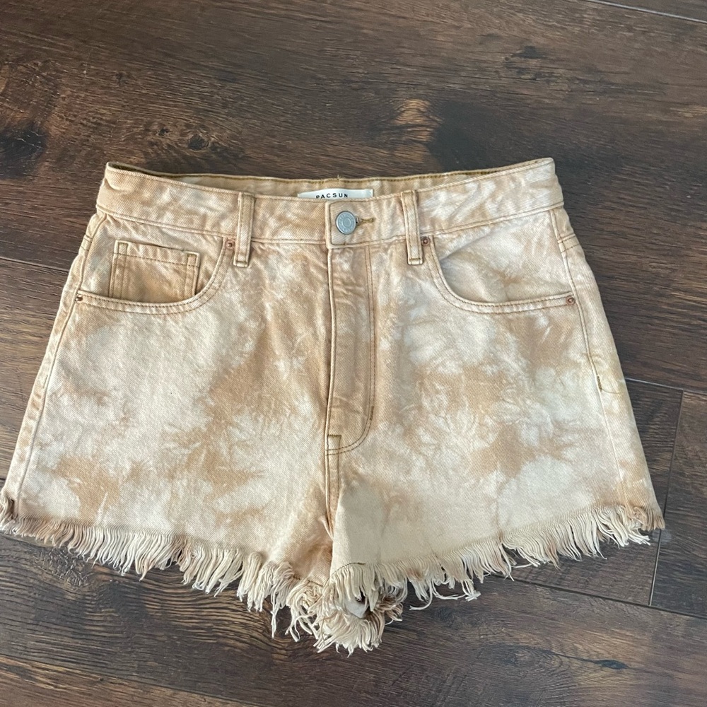 PACsun Tie-Dye Denim Shorts Size 26
